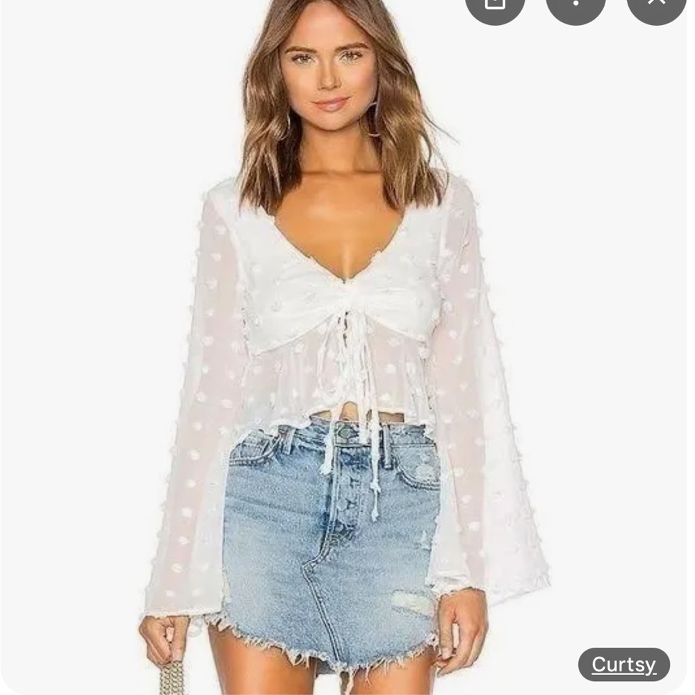 Lovers + Friends White Lily Top